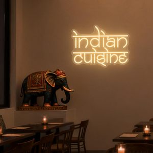 Letrero de Neón de Cocina <span class=keywords><strong>India</strong></span> con Diseño Gratuito y Venta Directa de Fábrica, Letreros de Neón de <span class=keywords><strong>Comida</strong></span> <span class=keywords><strong>India</strong></span> Atenuables para Decoración de Paredes - Product Image 5