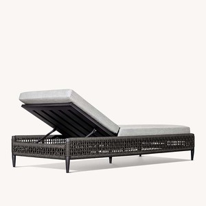 Chaise longue moderne en corde, imperméable, pour l'extérieur, idéale pour jardin, piscine, plage, cour, parc, hôtel et villas - Product Image 4