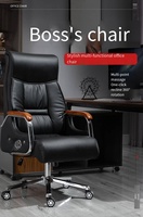 Chaise de bureau de direction en cuir à roulettes pivotantes confortables de luxe de haute qualité moderne