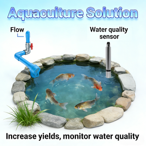 Lorawan เครื่องทดสอบคุณภาพน้ำอัจฉริยะแบบหลายพารามิเตอร์พร้อมเซนเซอร์วัดค่า <span class=keywords><strong>pH</strong></span> และความเค็มของอุณหภูมิใช้ในการเพาะเลี้ยงสัตว์น้ำ - Product Image 6