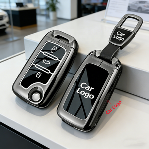 Protection de <span class=keywords><strong>clé</strong></span> de voiture en métal personnalisée de haute qualité pour VW Lavida Sagitar <span class=keywords><strong>Polo</strong></span>, ajustement précis, coque en alliage de zinc - Product Image 1