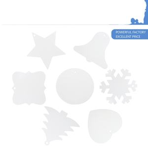 Ornements en céramique <span class=keywords><strong>de</strong></span> sublimation vierge d'entrepôt américain Ornement imprimable à deux côtés <span class=keywords><strong>de</strong></span> forme ronde <span class=keywords><strong>de</strong></span> Noël pour la décoration - Product Image 4