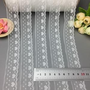 Quantité 2.8cm Nylon Dentelle Maille Coeur Forme Dentelle Légèreté Doux Blanc Noir DIY Fait à la Main Fille Vêtement Lolita Robe - Product Image 5