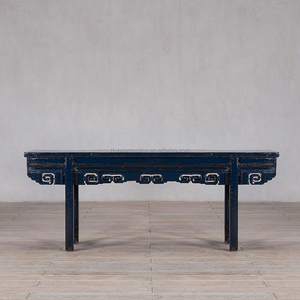 Móveis Antigos Tradicionais Chineses Wabi-Sabi com Acabamento Brilhante em Laca, Mesa de Altar da Dinastia Ming para Sala de Estar, Console Longo de Madeira - Product Image 1