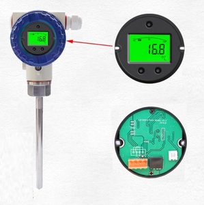 Phổ đầu vào LCD nhiệt độ Transmitter 55 mét khoảng cách 4-20mA đầu ra PT100 đầu gắn - Product Image 3