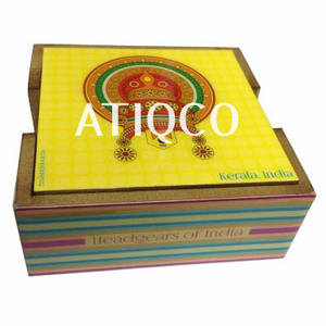 Meilleure vente de caboteur classique de style japonais boîte en bois fait à la main avec une table carrée imprimée numériquement par courrier électronique utilisée en Inde peinte - Product Image 5