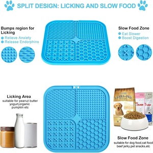 Wholesale <b>Silicone</b> Treatment Bowl Pet Slow Feeder <b>Mats</b> for Anxiety Dog Lick <b>Mat</b> - Product Image 5