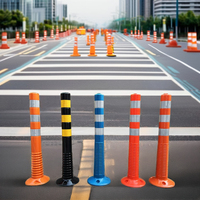PU/plastique/caoutchouc base/PE Flexible stationnement poste trafic avertissement cône trafic réfléchissant délinéateur poteaux bollard de sécurité