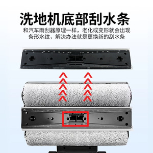 Tira de goma para fregadora de pisos Dreame M16372 para H13 Pro M13S M13 Pro, pieza de repuesto de plástico para uso doméstico - Product Image 2