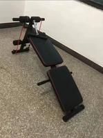 Banc de musculation pliable en acier réglable avec bandes de résistance pour l'entraînement de base à domicile