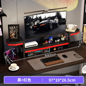 Base Elevada para Computadora de Escritorio con Bandeja para Teclado, Base para Monitor, Estante Elevador, Ergonomía Mejorada, Escritorios para Computadora - Product Image 6