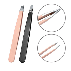Pinzas de Cejas de Acero Inoxidable de Alta Calidad con Punta Inclinada, Punta Puntiaguda, Venta al por Mayor, Marca Privada Personalizada - Product Image 3