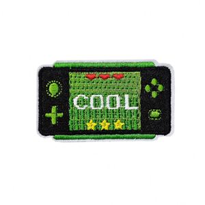 New Iron on Embroidery Green Color Game Series Game Machine Earphone Game Over Level up Patch for Decoration Gift - Product Image 5