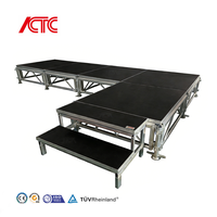 Podium de scène en aluminium pour concerts, facile à installer, pour l'intérieur et l'extérieur, plateforme portable, Chine