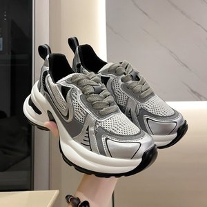 High Quality Women Sneakers 2025 High <b>Heel</b> Sneakers Height Increasing 7 Female Casual Chunky Sneakers With <b>Heel</b> Shoes - Product Image 5