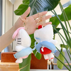 Mejores ventas lindo adolescente corazón verano natación anillo <span class=keywords><strong>gato</strong></span> llavero muñeca peluche juguete ornamento coche llavero regalos - Product Image 4