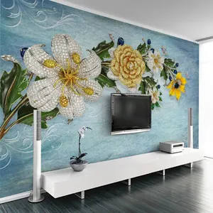 Gratis Pengiriman Dekorasi Interior Rumah 3d 5d 8d 10d Wallpaper untuk Ruang Tamu atau Kamar Tidur