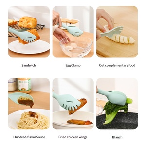 Pinzas de Silicona Ecológicas al por Mayor, Resistentes al Calor y Anti-escaldaduras, Utensilio de Cocina Multifuncional para BBQ, Pasta y Pan - Product Image 2