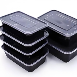 Boîte à lunch jetable en PP de qualité alimentaire, compatible <span class=keywords><strong>micro</strong></span>-<span class=keywords><strong>ondes</strong></span>, conteneur rectangulaire transparent épaissi avec couvercle - Product Image 4