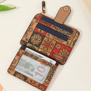 KUKESI CORK Vintage Exquisite Women Zipper <b>Small</b> Eco-Friendly Card Holder Cork <b>Wallet</b> - Product Image 5