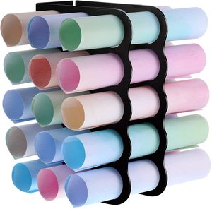 Vinyl Storage Rack Acrylic Storage Organizer Multiple Large Holes Display Stand for Vinyl 2 Pieces 15 Holes Modern Customized