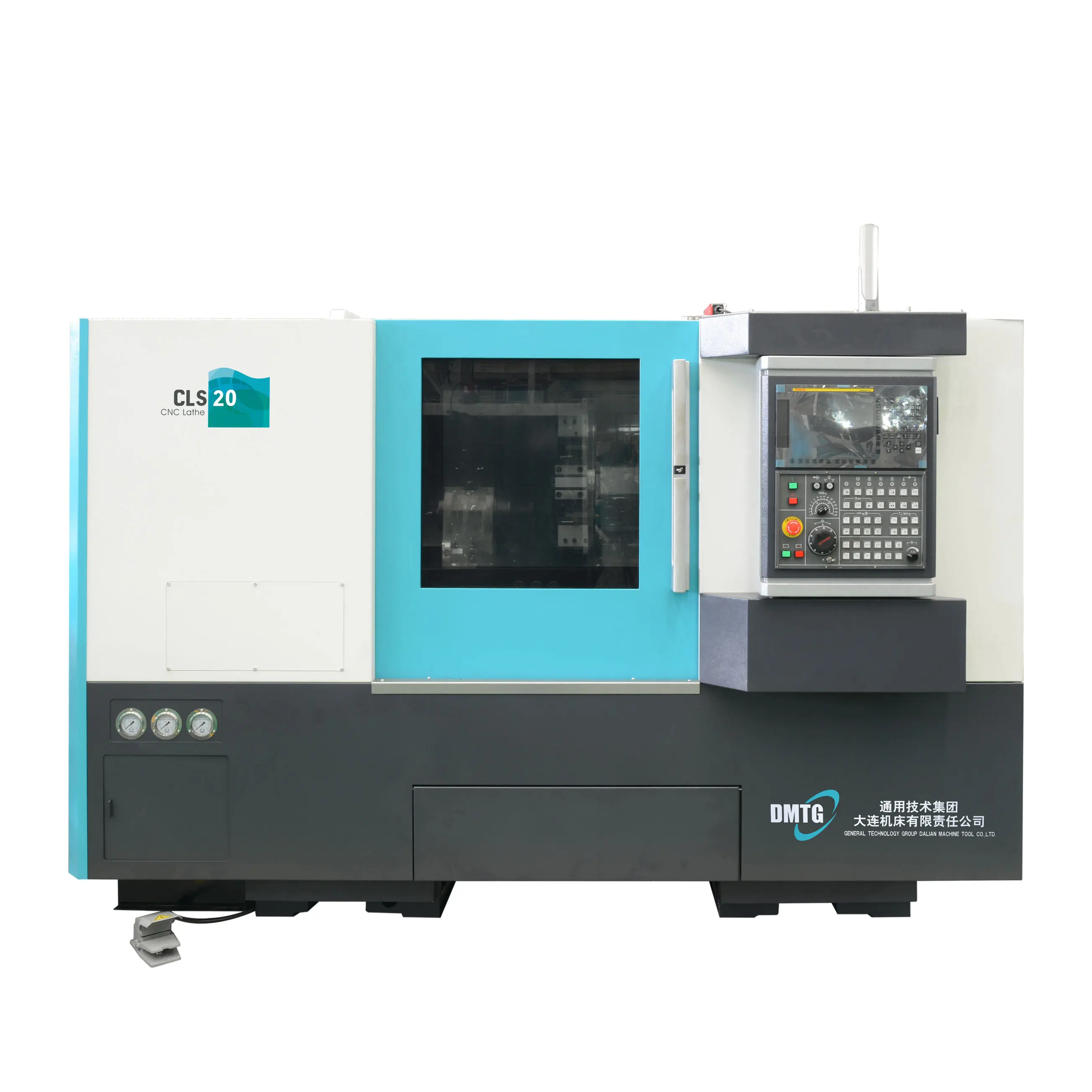 DMTG Dalian makinesi imalatı CLS20 konvansiyonel manuel torna kullanılmış eğimli yatak Cnc torna makinesi Fanuc Torno Metal torna