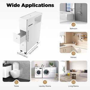 Estante de Baño de 3 Niveles, Mueble Lateral para Inodoro de PVC, Organizador de Almacenamiento Minimalista para Baño - Product Image 5
