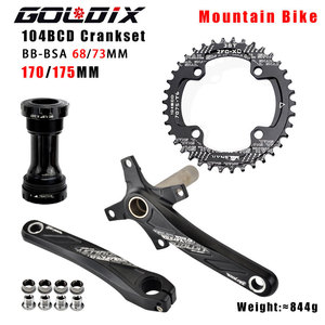 GOLDIX 104BCD Pédalier de VTT en alliage d'aluminium à dents larges et étroites 170/175mm Plateau rond/ovale 32T-38T - Product Image 3