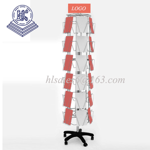 Tùy Chỉnh Tầng Kim Loại Dây Spinning Lịch Spinner Giá Thiệp Chúc Mừng Hiển Thị Đứng Giá Cho Sách - Product Image 4