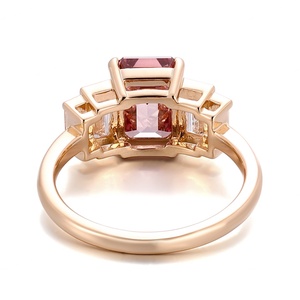 Anillo de Diamante Rojo Cultivado en Laboratorio, Anillo de Compromiso, Anillo de Bodas para Mujer, Joyería Fina Personalizada de Lujo, Oro Sólido de 18k, Moda, Real, Raro - Product Image 3
