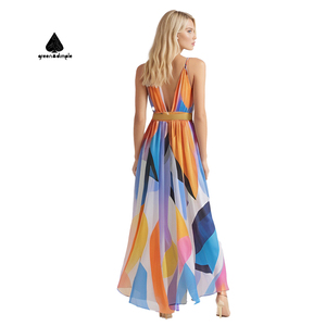 <span class=keywords><strong>Vestido</strong></span> de Alta Costura verano playa transpirable <span class=keywords><strong>largo</strong></span> señora Color bloque gasa <span class=keywords><strong>vestido</strong></span> Casual Maxi Floral señora <span class=keywords><strong>vestido</strong></span> elegante - Product Image 4