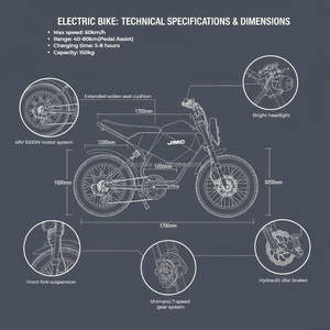 Adultes puissants 20 "Super vélo électrique 48V 1000w <span class=keywords><strong>Enduro</strong></span> tout-terrain E Bike montagne Dirt EBike avec pédale - Product Image 4