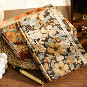 A5 Pintura a óleo vintage Design Floral <span class=keywords><strong>Notebook</strong></span> Handmade Corduroy Tecido <span class=keywords><strong>Planner</strong></span> Floral Facecloth Algodão Jornal e <span class=keywords><strong>Notepad</strong></span> - Product Image 2