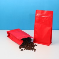 Sacs d'emballage transparents pour café en gros d'usine avec valve et fermeture éclair, pochette transparente pour grains torréfiés, sac à café à huit soudures latérales