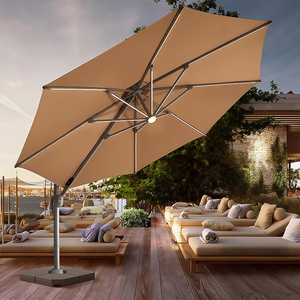 Sombrilla Cantilever LED Plegable, Impermeable, Grande, para Patio, Jardín, <span class=keywords><strong>Playa</strong></span>, Venta al Por Mayor - Product Image 2