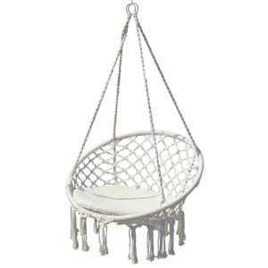 Silla Colgante Tejida a Mano con Borlas Estilo Nórdico, Hamaca de Cuerda de Algodón para Exteriores, <span class=keywords><strong>Cuna</strong></span> para Balcón, Venta Directa de Fábrica - Product Image 6
