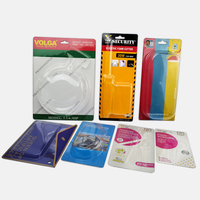 Boîte d'emballage en blister écologique et recyclable avec design de carte coulissante, logo personnalisé, PVC transparent, papier cartonné imprimé