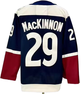 Camisetas de Hockey sobre Hielo de Colorado para Hombre 2026, Cosidas # 29 Nathan MacKinnon # Camiseta Deportiva de Poliéster Bordada con el Número 8 de Cale Makar, de Secado Rápido y Transpirable - Product Image 6