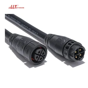 M19 automotive molded 4pin electrical lighting IP68 waterproof cable connector