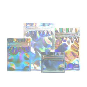 Wholesale Flat Mylar Holographic <strong>Bags</strong> Zipper Reusable Smell Proof Free Samples <strong>Rainbow</strong> Color Resealable <strong>Bags</strong> Made PE PET Plastic - Product Image 4