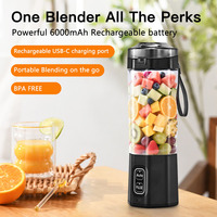 Nieuwe Draagbare Blender 360W Fles Fruitpers 700mL Capaciteit Oplaadbaar 6000mAh Batterij USB Type-C IPX7 Buiten Auto Camper