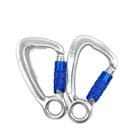 Mousqueton d'escalade en aluminium à œil fixe 30kN, crochets de sécurité robustes, connecteurs d'escalade pour alpinisme, travaux en hauteur, sauvetage