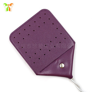 Matamoscas de mango largo para el hogar, matamoscas manual de cuero PU, herramienta para matar mosquitos, matamoscas de malla para cocina. - Product Image 2