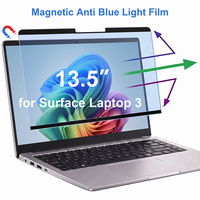 Protection d'écran magnétique HD transparente avec filtre anti-lumière bleue pour Surface Laptop 3 13,5 pouces, idéale pour le travail de bureau et l'utilisation nocturne
