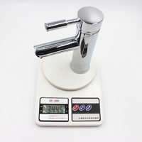 Robinet mitigeur de lavabo en alliage de zinc, monocommande eau chaude/froide, à poser sur le plan, finition chromée, pour projets hôteliers et résidentiels