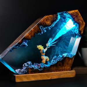 Vente en gros de figurines d'action en PVC de 20 cm, modèle de statue lumineuse en résine époxy de Son <span class=keywords><strong>Goku</strong></span> Saiyan, figurine d'anime Dragon - Product Image 4