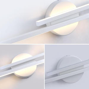 Applique LED Decorativa 2x7W, IP44, 4000K, 710lm, 550mm, Colore Bianco, Ideale per Illuminazione di Ambienti Interni - Product Image 2