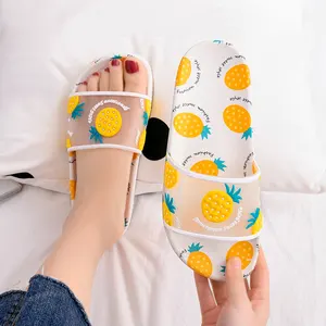Pantofole estive donna diapositive scarpe da donna cartone animato frutta fragola ananas pesca ragazza infradito sandali scorrevoli scivoli da spiaggia