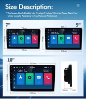 Autoradio Android 13 TS18 TS10 9/10 pouces universel, lecteur multimédia vidéo de navigation pour VW Toyota Seat Suzuki Ford 2DIN