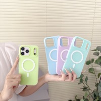 Étui de téléphone magnétique antichoc en TPU souple HMJ Wholesale pour iPhone 17/16/15 Pro Max avec couleur personnalisée